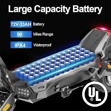NANROBOT Electric Scooter for Adults 50MPH 3000W Dual Motor Up to 90 Miles Range Foldable Road E Scooter with Dual Fast Chargers Front Turn Signals 10 Inch Tires UL2272 Certified