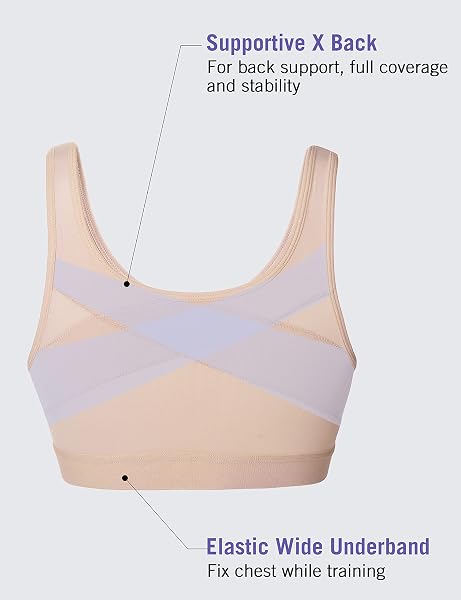 SYROKAN Women's Sports Bra High Impact Front Fastening Zipper Wireless Post Surgery Support Workout Bra - 5
