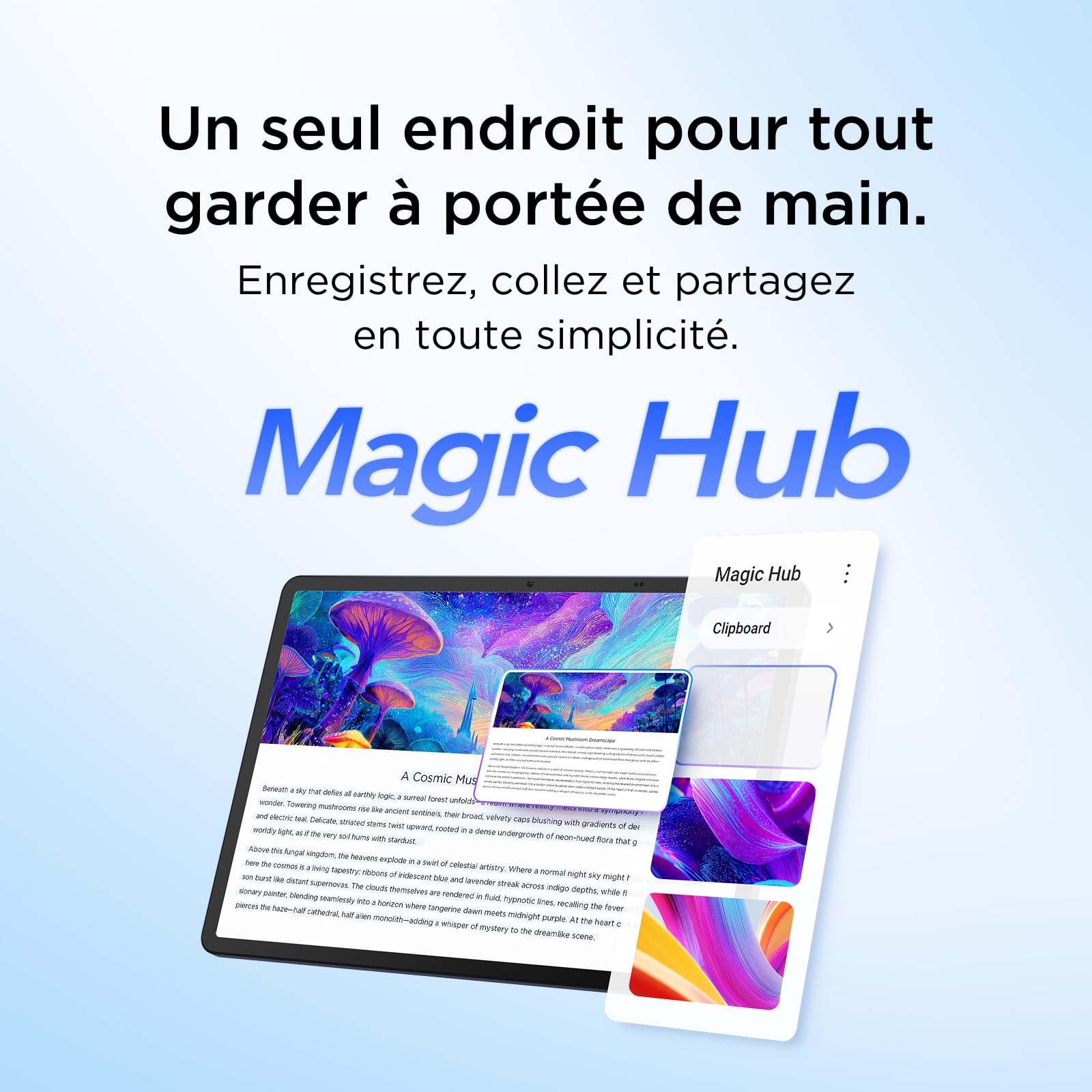 TCL Tab A1 Plus + Flipcase + Pen, 6GB+128GB, Écran immersif 12,2" 2,4K 120Hz, Processeur 4 nm avancé, Design monocoque métallique Fin, Google Gemini, AI Toolbox, Interface intuitive