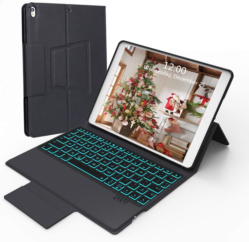 iPad Keyboard Case 9.7 for iPad 2018 6th Gen, iPad 2017 5th Gen, iPad Pro 9.7,iPad Air 2 Air 1,iPad 6th Generation Cases with Keyboard 7 Colors Backlit