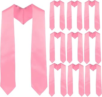 10 Pieces 72 Inch Graduation Stoles Bulk,Unisex Adult Plain Stoles,Sublimation Blank Graduation Stoles Sash