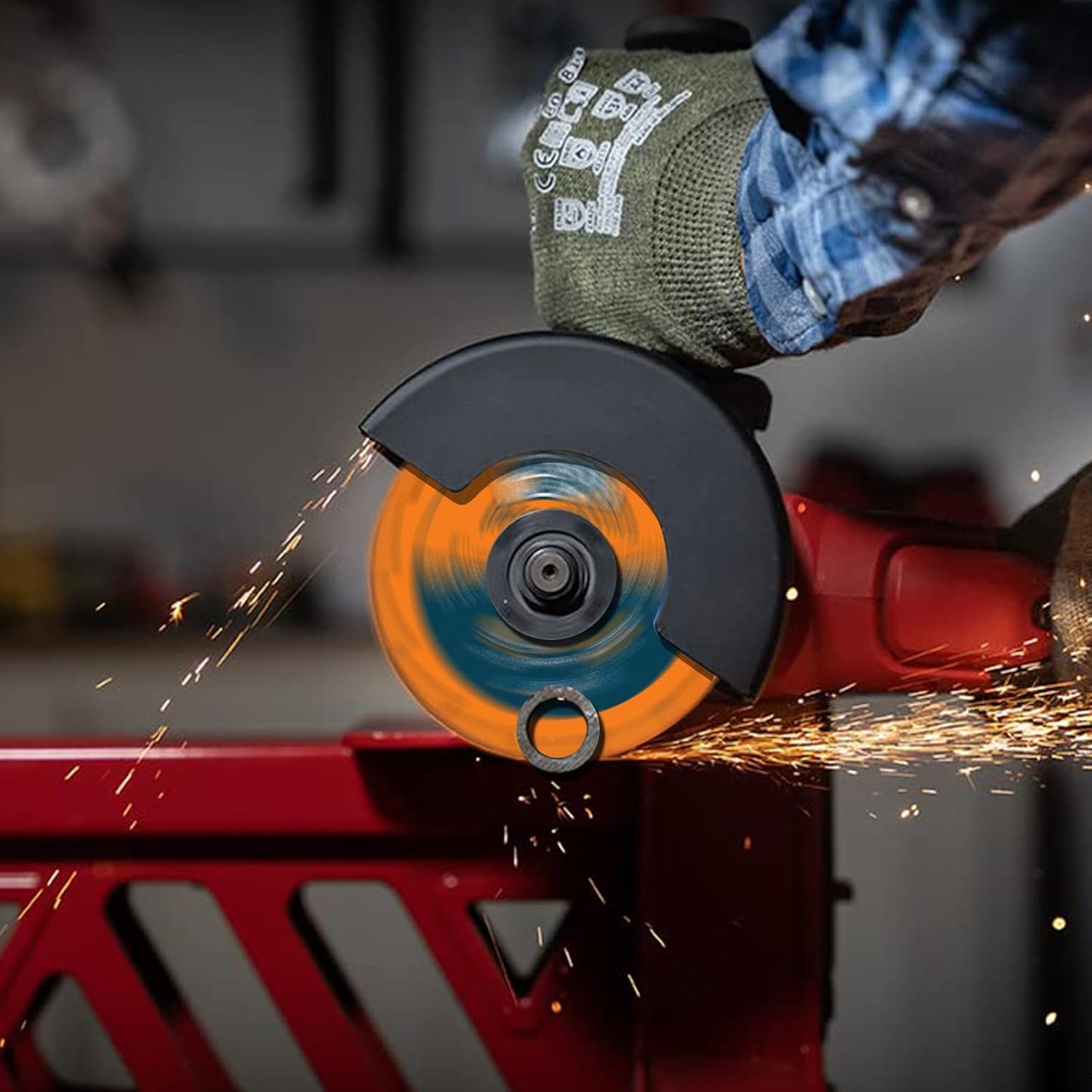 Diamond Cutting Wheel 4 1/2 Inch with 5/8"- 7/8" Arbor, Cut Off Wheel for Metal with 5000+ Cuts on Rebar, Steel, Iron and INOX, Angle Grinder Cutting Disc, 6 Pack