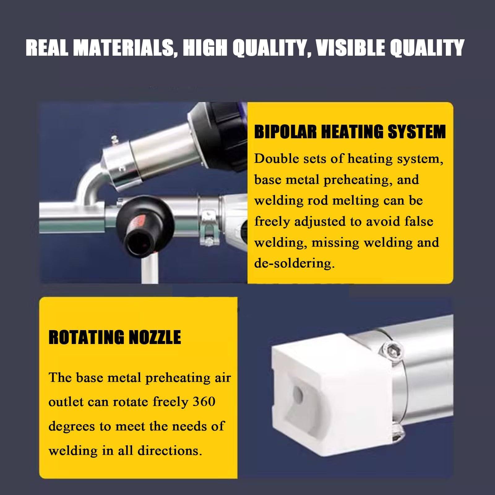 Pistola Soldadora De Extrusión Manual De 1300 W, Máquina Soldadora De Plástico con Clavos Térmicos, Pistola Soldadora De Plástico para Soldar Tuberías Hdpe PP O Tanques De Agua