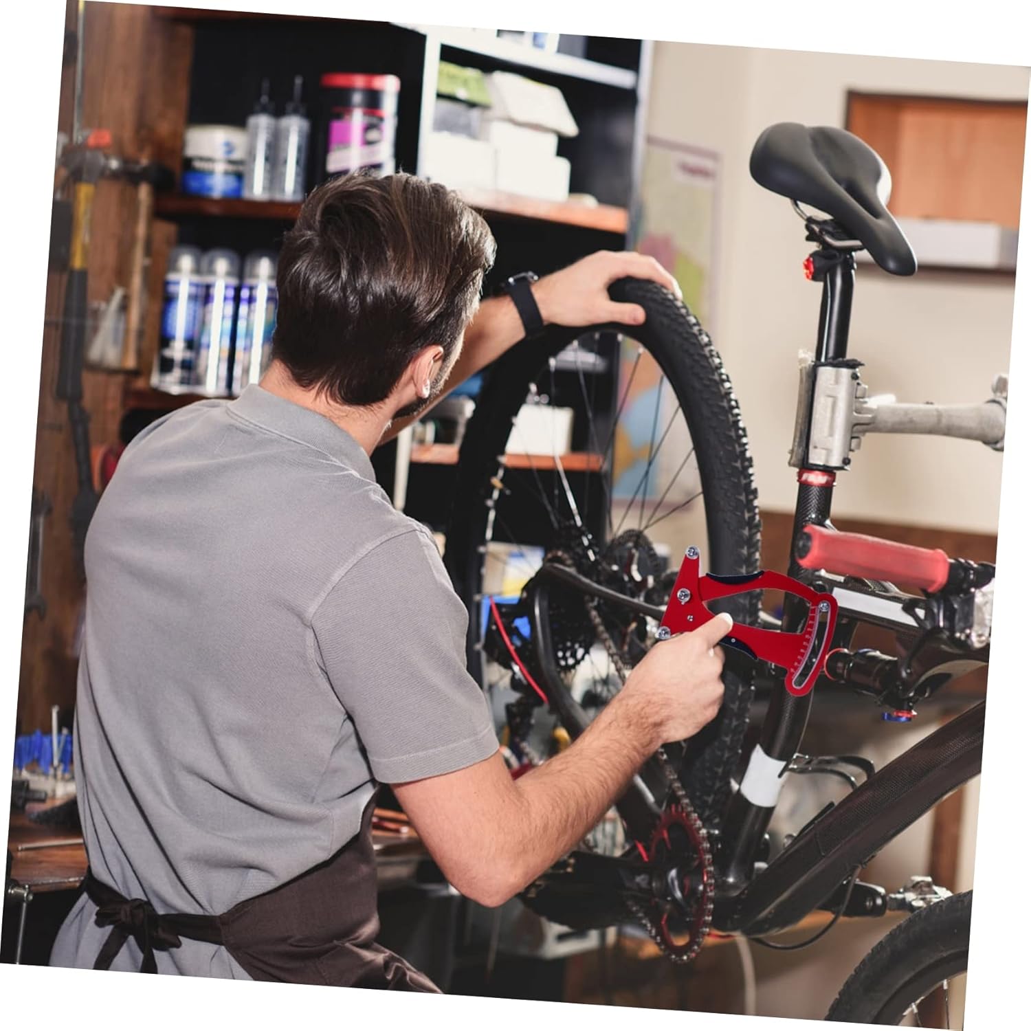 Tension Adjustment Tool for Bike Wheels Accurate Wheel Measuring Durable Bicycle Tensiometer for Spokes Suitable for Mechanics Bicycle Assembly