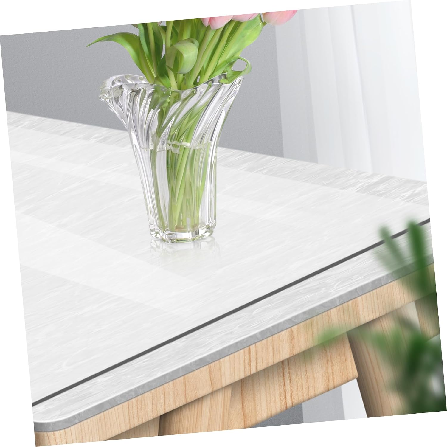 Alipis PVC Table Liner Easy Maintenance Desk Pad Dining Table Protector Desk Protector Mat Dresser Top Cover