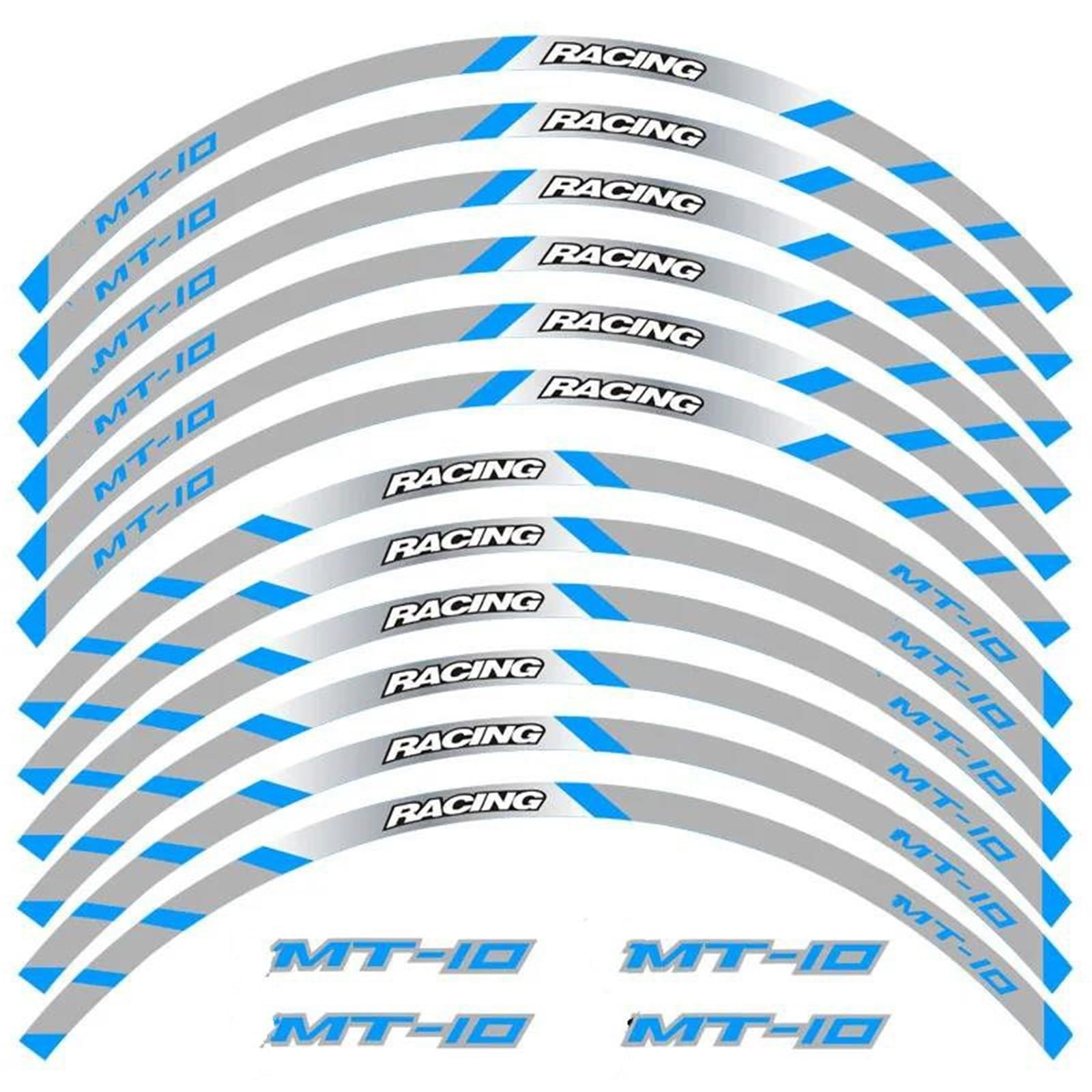 Motorcycle for Yamaha MT-10 Mt10 Decoration Wheels Tire Rim Racing Reflective Decals Stickers(Color11)
