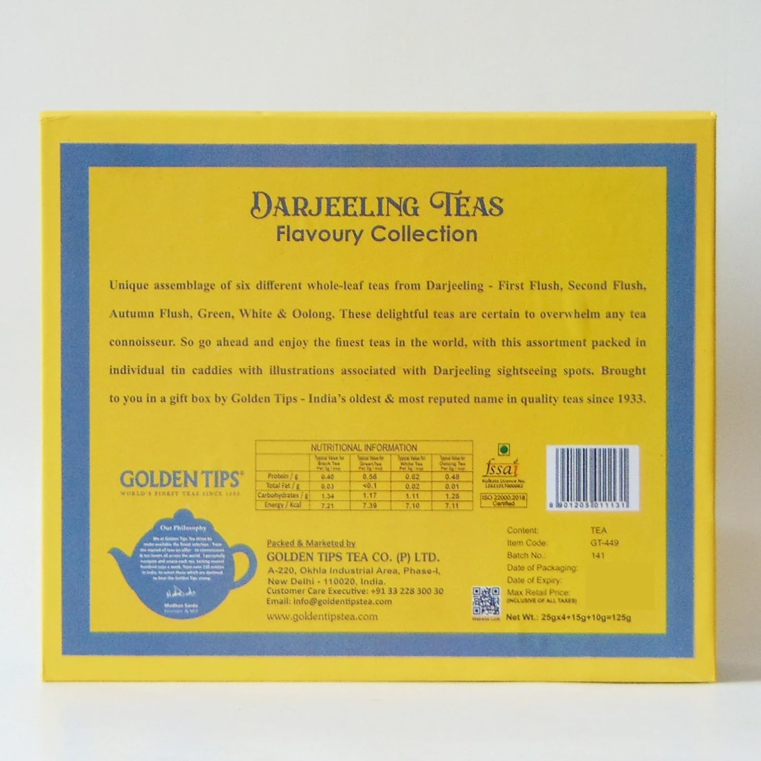Golden Tips Flavoury Collection Darjeeling Tea Gift Box, Premium Assortment of First Flush, Second Flush, Autumn Flush, Green, White & Oolong Teas in Elegant Tin, Ideal for Gifting & Special Occasions - Image 5 thumbnail