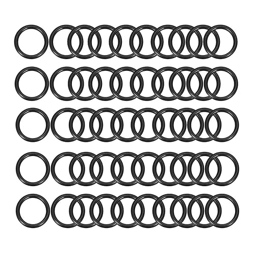 50 piezas Juntas tóricas de goma de nitrilo de 0.157 in de diámetro exterior de 0.079 in de diámetro interno de 0.039 in de ancho, junta métrica de
