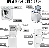 Vista 7 de DC97-19755F Junta de arranque de puerta de lavadora, gris, pieza de repuesto para lavadora de carga frontal