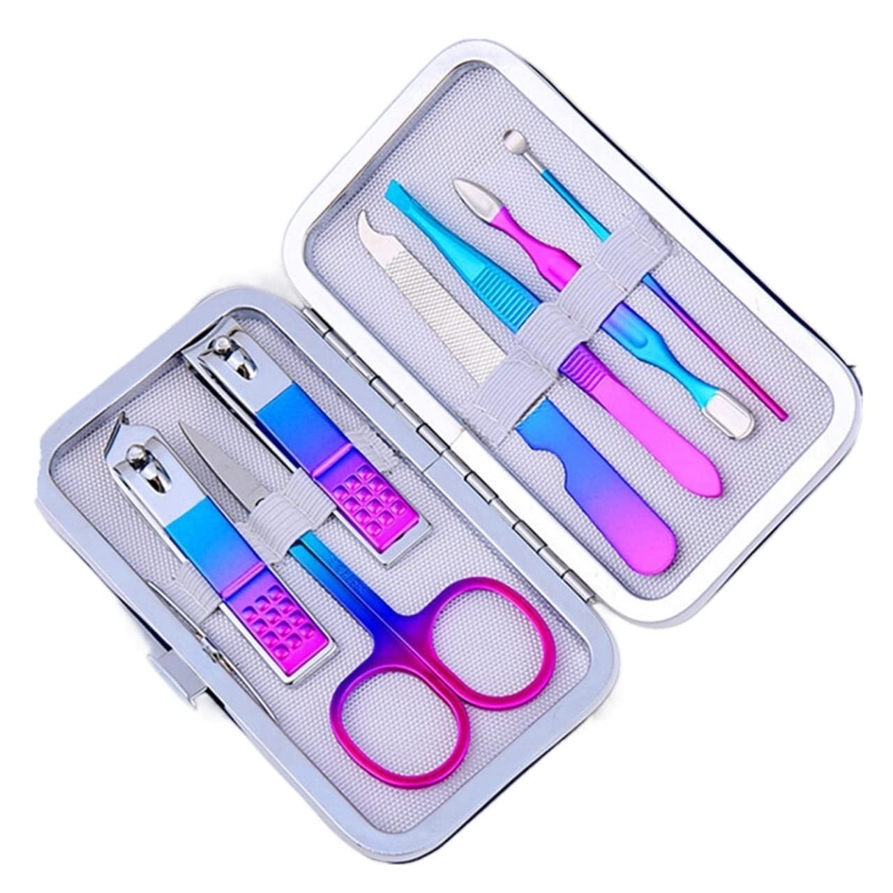 Outil de manucure avec coupe-ongles et aiguille acné en acier inoxydable