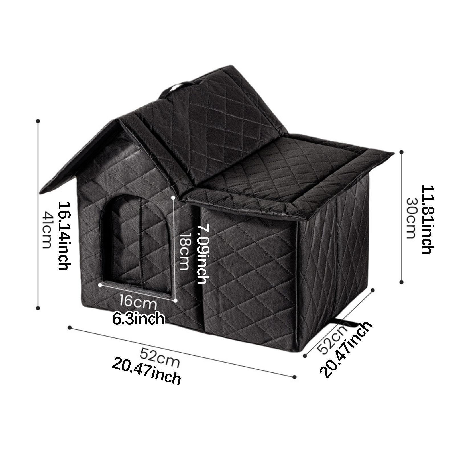 Sharplace Niche pour Chat Exterieur, Maison Chat, Cabane Chat Exterieur Hiver et Pluie, Lit Douillet et Chaud en Tissu Oxford pour l'hiver, Abri pour Errant et Chats Domestiques