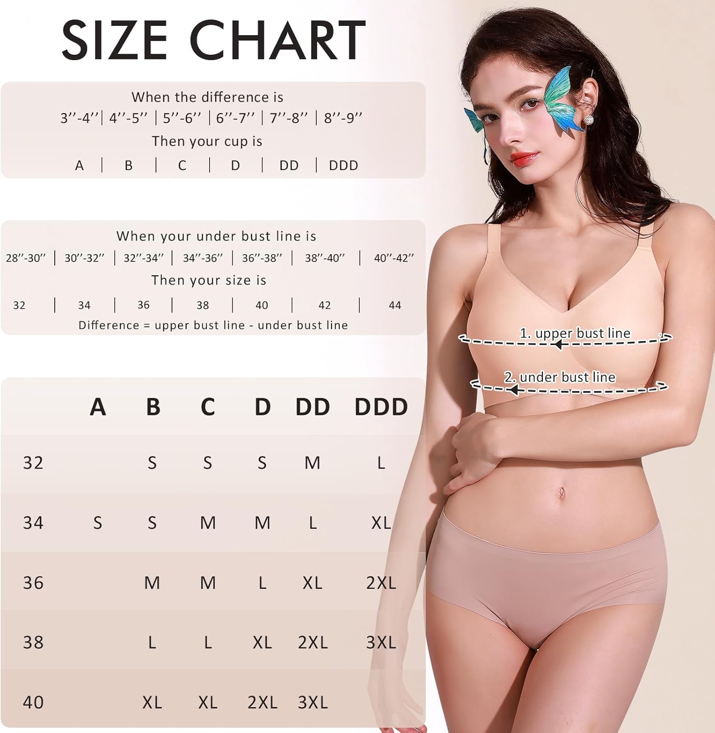 Ganado Bras for Women No Underwire Wireless Comfortable Push Up Bra Padded Full Coverage Everyday Bras - Image 6