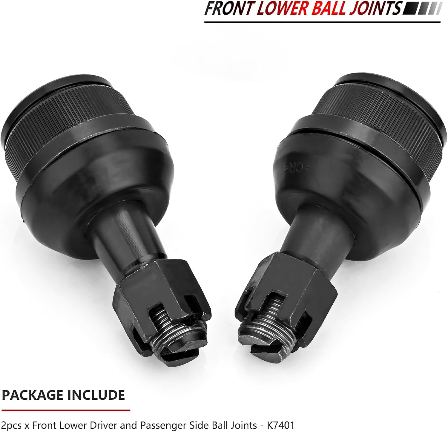 JLEO K7401 2PCS 4WD Front Lower Suspension Ball Joint for 2000-2001 Dodge Ram 1500 Truck 4x4 Front Driver and Passenger Side