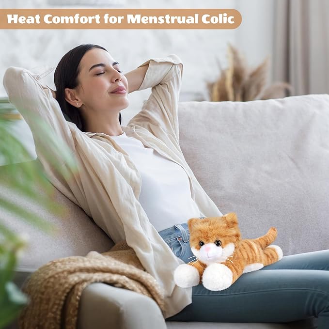SuzziPals Peluche Gato Naranja Caliente y Frío para Alivio miniatura 6