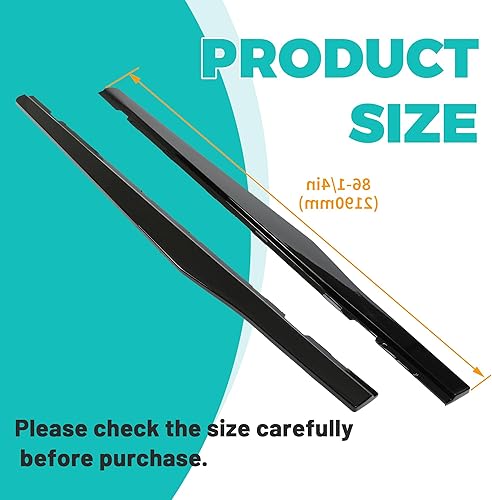 Vista 16 de KUAFU Faldas laterales de repuesto compatibles con Chevy Camaro LT LS SS 1LT Modelo Rocker Paneles de Protección Kit de Cuerpo de Extensión PP