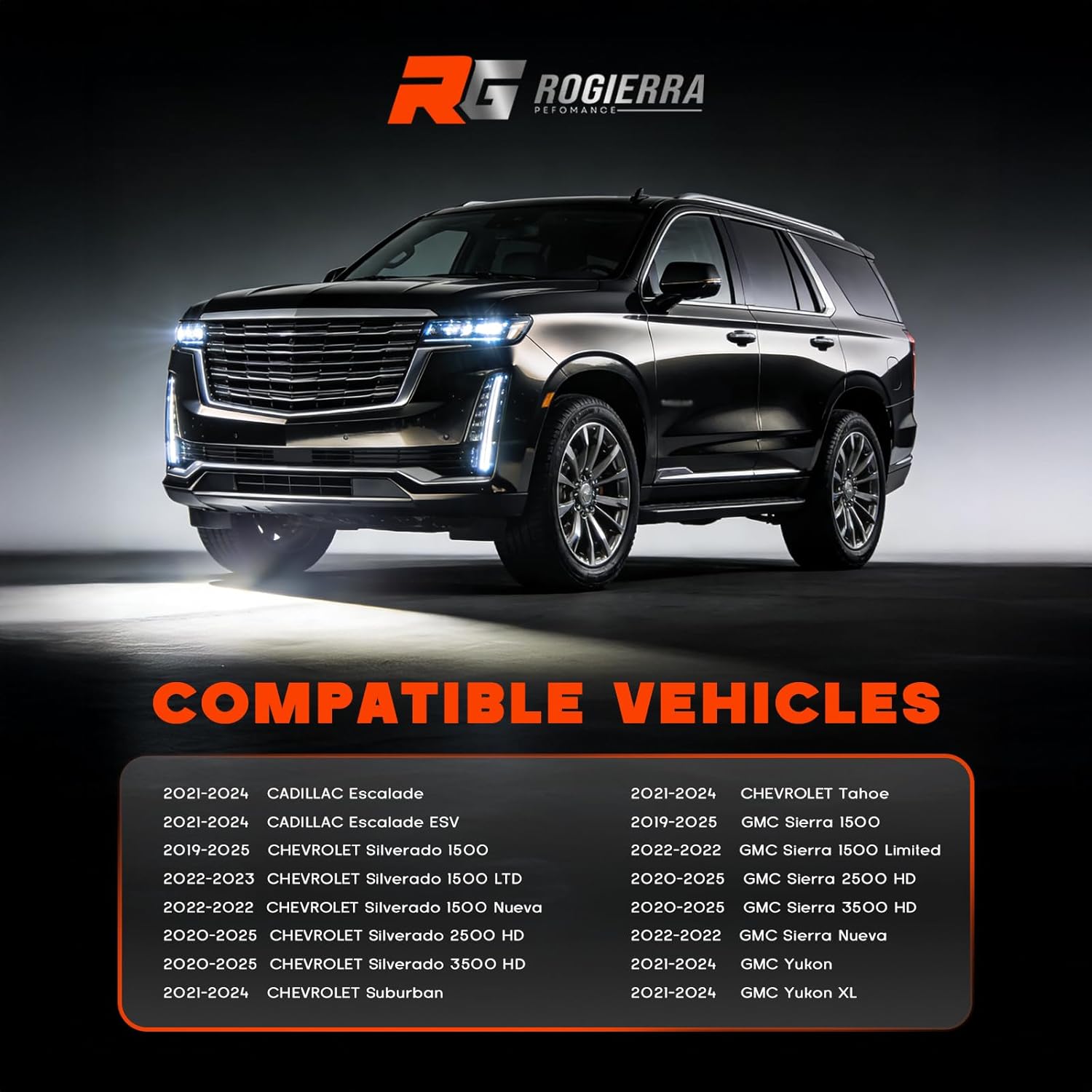 High-Flow Lifetime Washable Engine Air Filter, Increase Power & Towing, Compatible with 2019-2025 Chevy Silverado, GMC Sierra, Cadillac Escalade, Suburban, Tahoe, Yukon, Cross Reference 33-5083