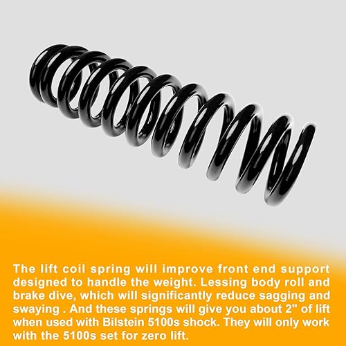 Miniatura 2 de Muelle helicoidal delantero resistente Provid de aproximadamente 2-3 pulgadas, paquete de 2 unidades compatibles con Toyota Prado 150Prado 120FJ