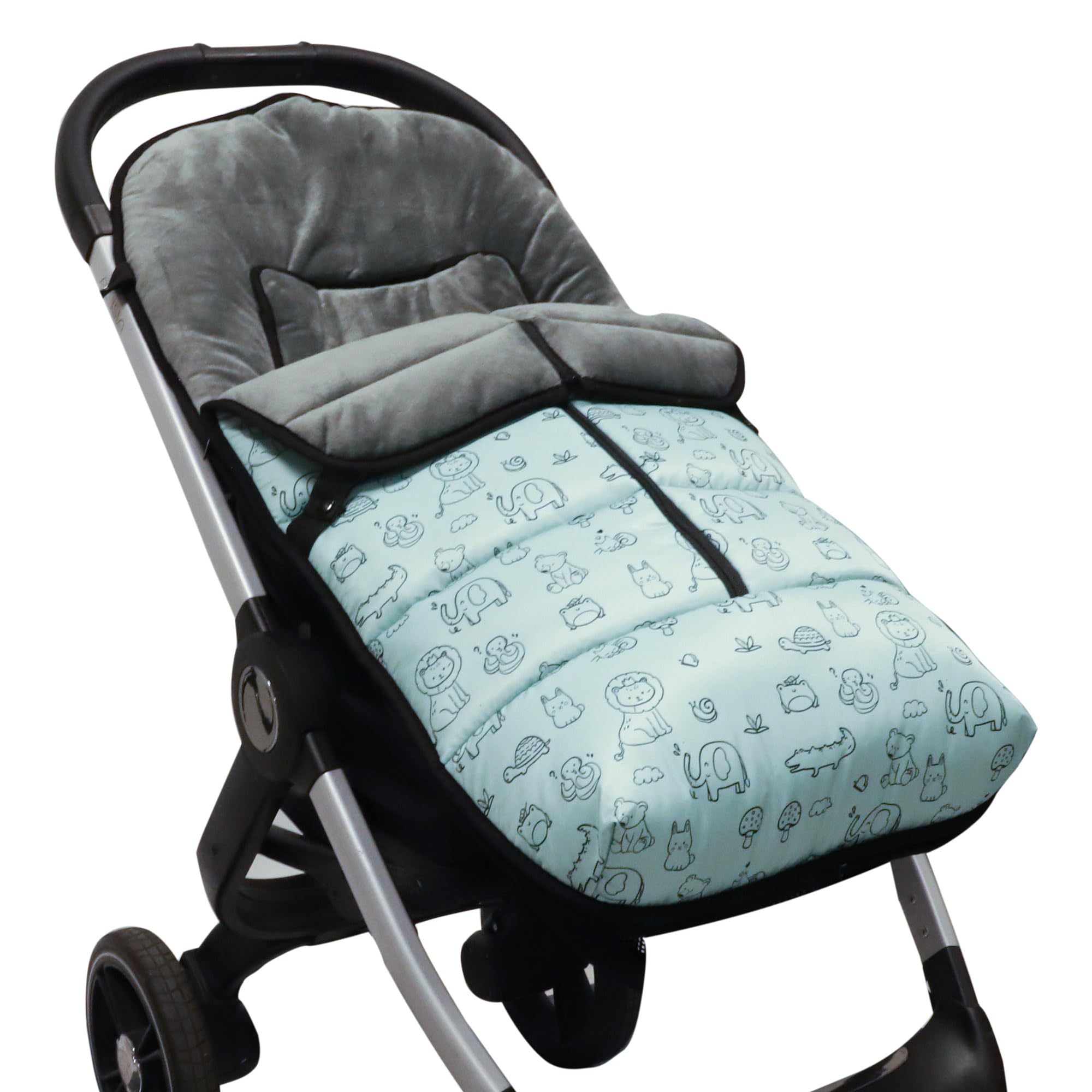 Saco Silla Paseo Universal,saco invierno silla paseo universal,Sacos Carrito Bebe,Desmontable con cremallera,cabezal ajustable, Impermeable y transpirable,fácil de limpiar,unisex
