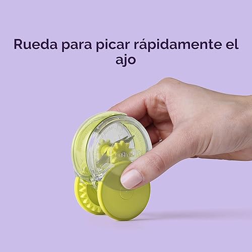 Miniatura 7 de Chef'n GarlicZoom Picadora de ajos, picadora de ajo de mano con acción rodante, fácil de usar y limpiar, tamaño compacto para preparación rápida