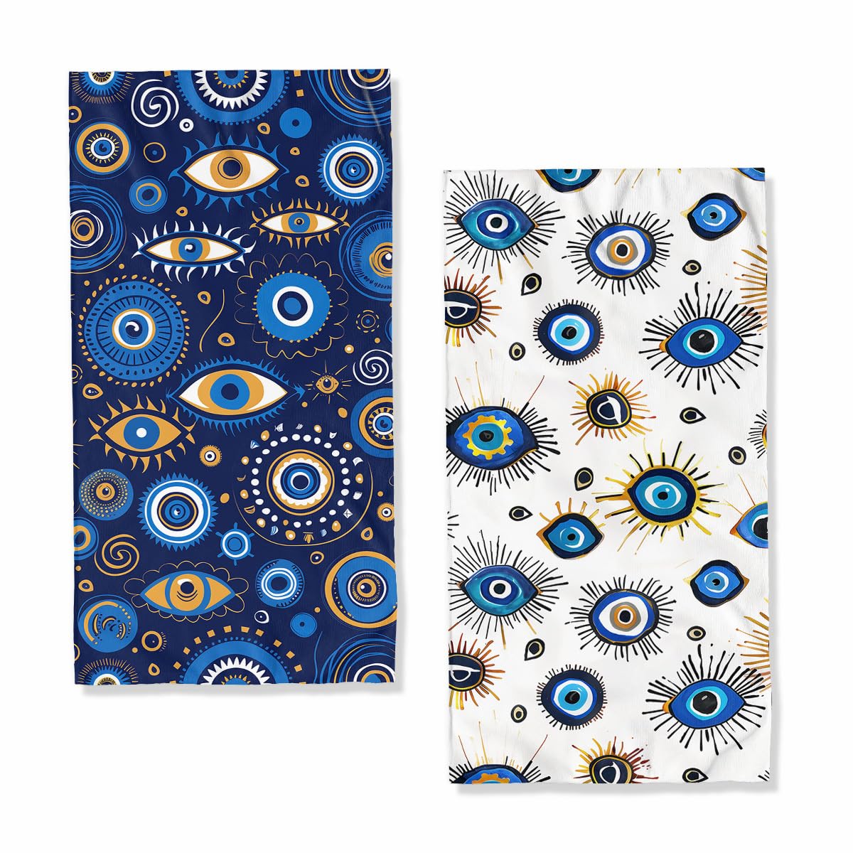 LXCSBD Modern Evil Eyes Decorative Kitchen Towels Mysterious Colorful Dish Towels Hand Towels Absorbent Drying Cloth Tea Towels Set Gifts for Women,