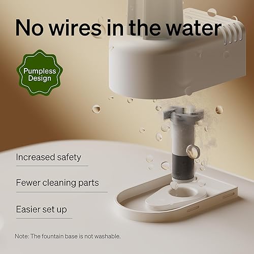 Miniatura 7 de PETLIBRO Fuente de agua RFID para gatos múltiples con reconocimiento de gatos y monitoreo de hidratación, dispensador de agua automático para gatos