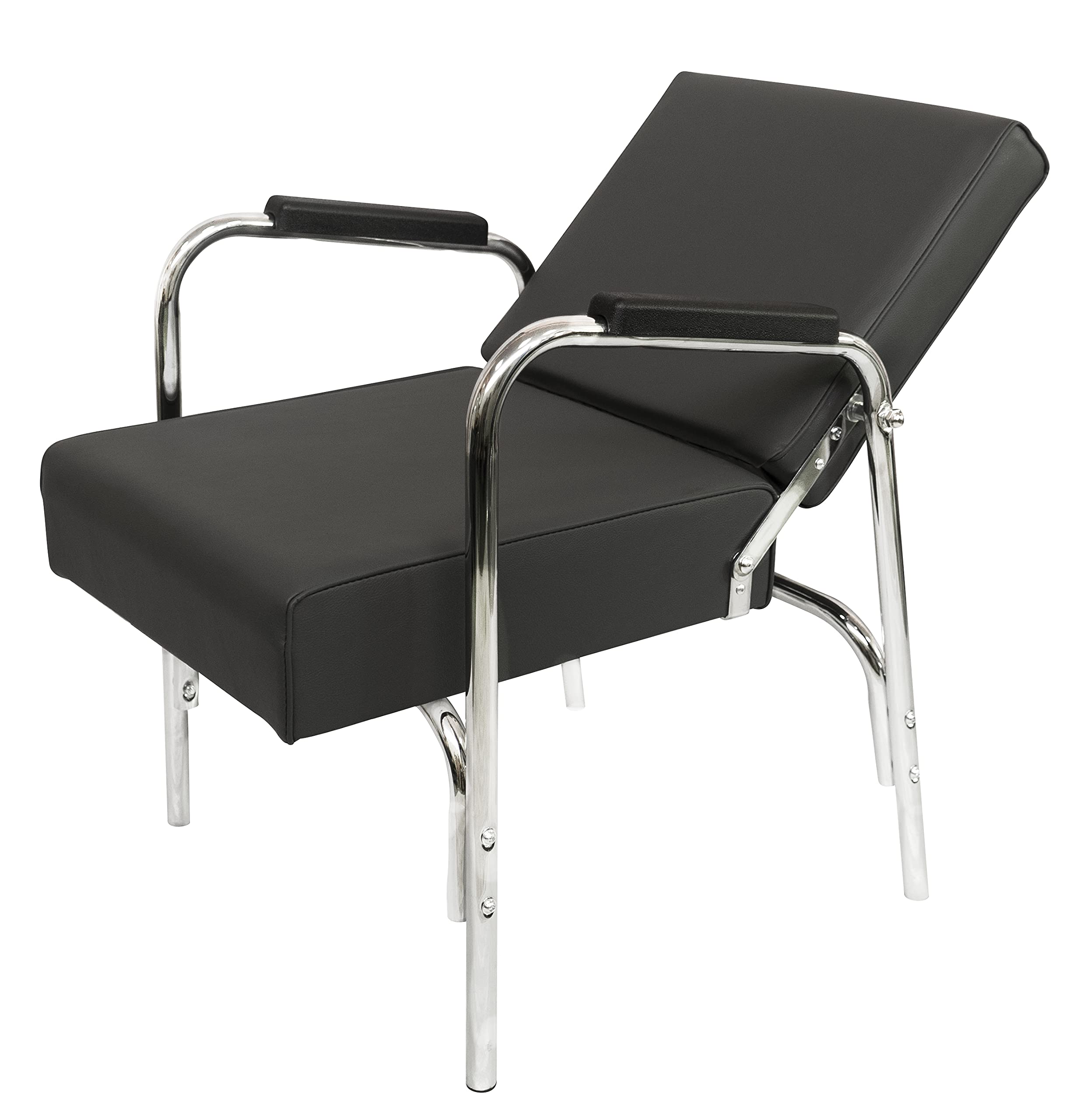 ChromiumProfessional Auto Recline Shampoo Chair [5028] by PureSana, Premium Vinyl Material, High Density Foam Cushions and Durable Steel Construction