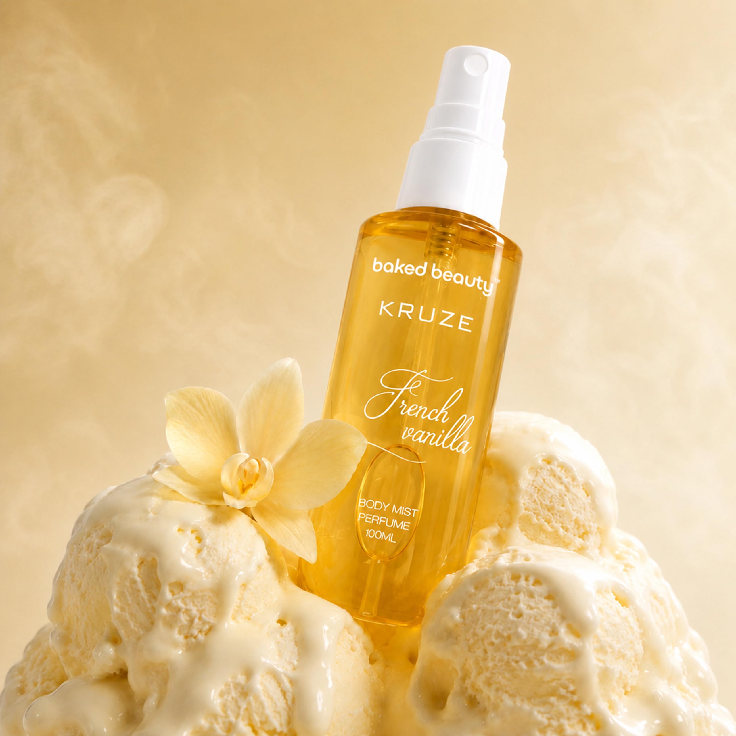 Baked Beauty Kruze French Vanilla Body Mist | Refreshing Long Lasting Gourmet Fragrance| Travel-Friendly Perfume Body Spray for Women- 60ml-image-12