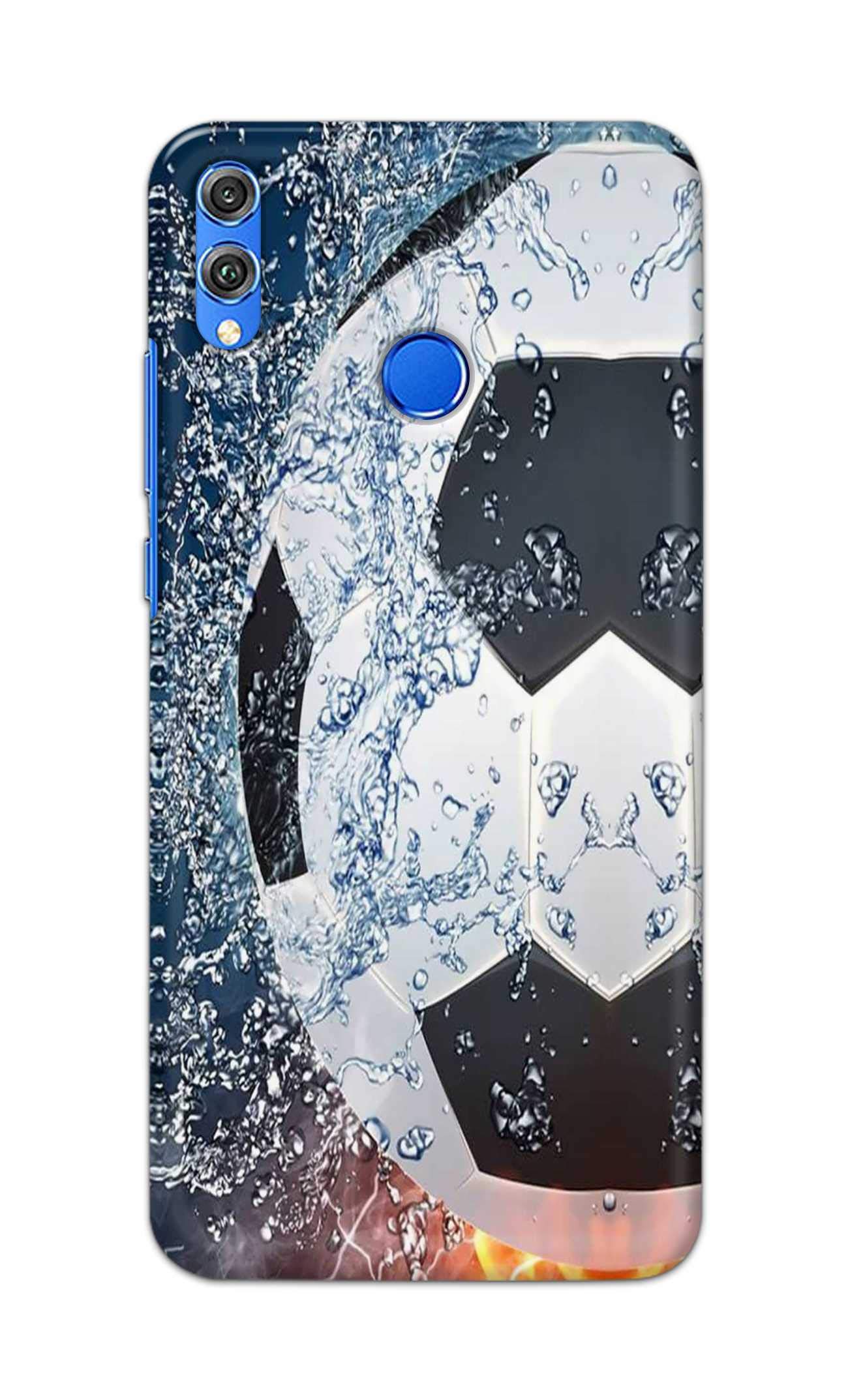 PradhCases Water Splash Around Soccer Ball Hard Printed Designer Case for Honor 8C Back Cover MSP1405