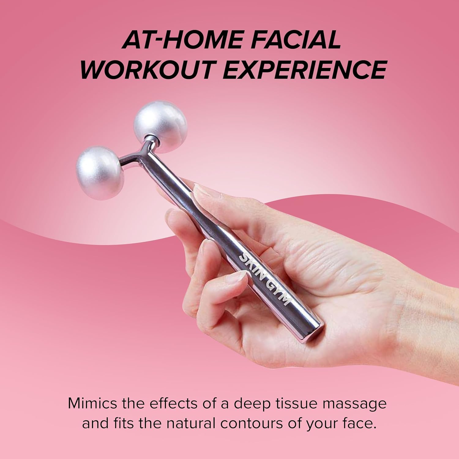 SKIN GYM Face Sculptor Beauty Roller, Stainless Steel Facial Massager for Lifting, Toning, and Sculpting - Image 4