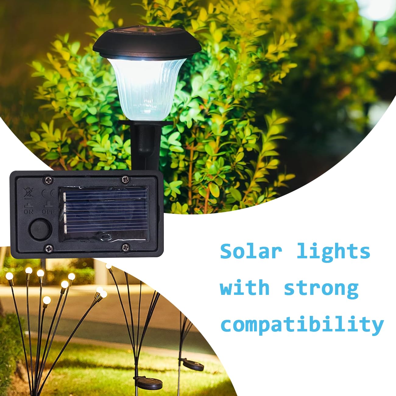 YSFSootie 2 Pcs Solar Lights Replacement Top, LED Small Square Solar Panel - Image 4
