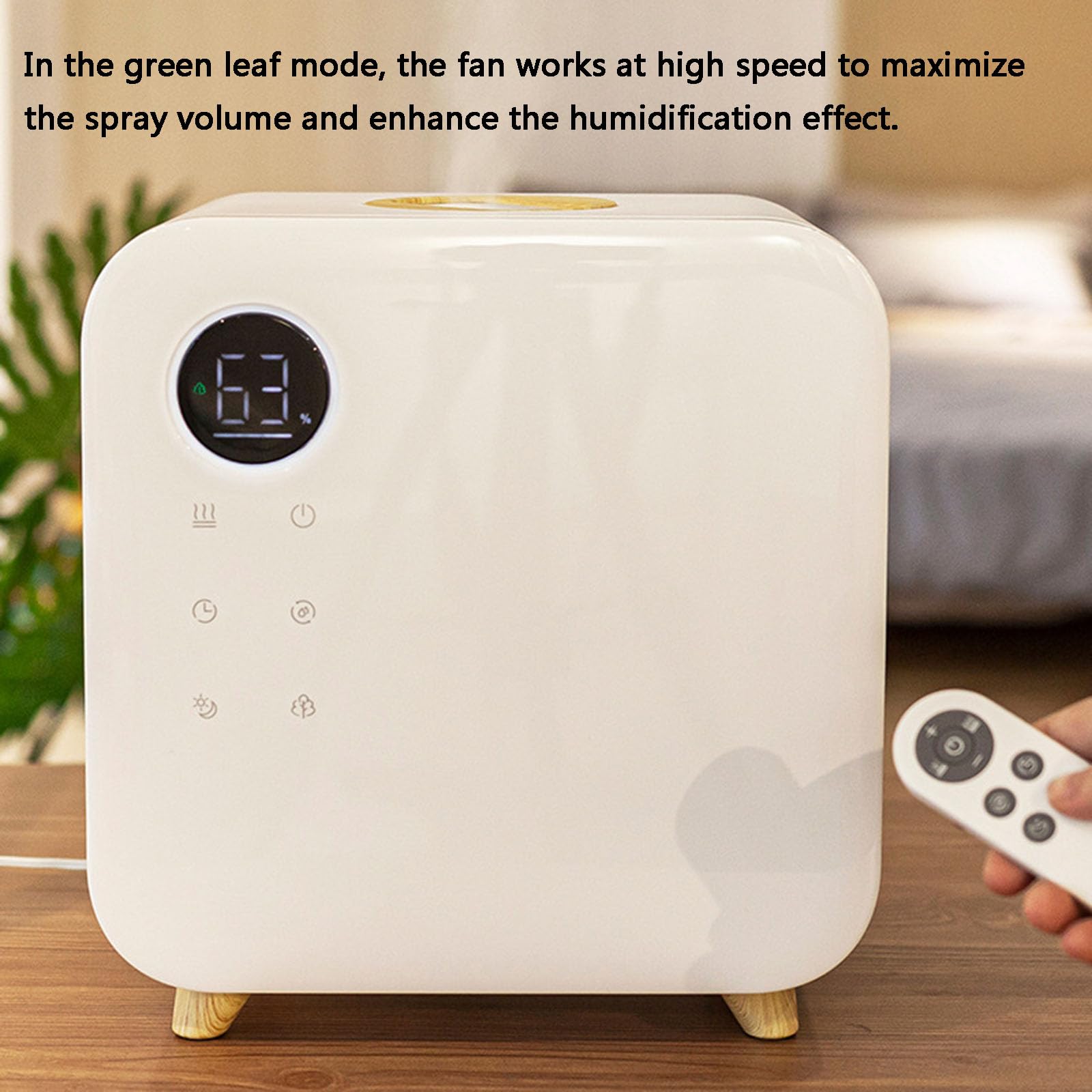 Humidificadores para Habitaciones Grandes, Humidificador Ultrasónico De 5,5 L con Vapor Frío Y Llenado Superior, Máquina De Aroma Inteligente, con Control Remoto, Temporizador De Soporte