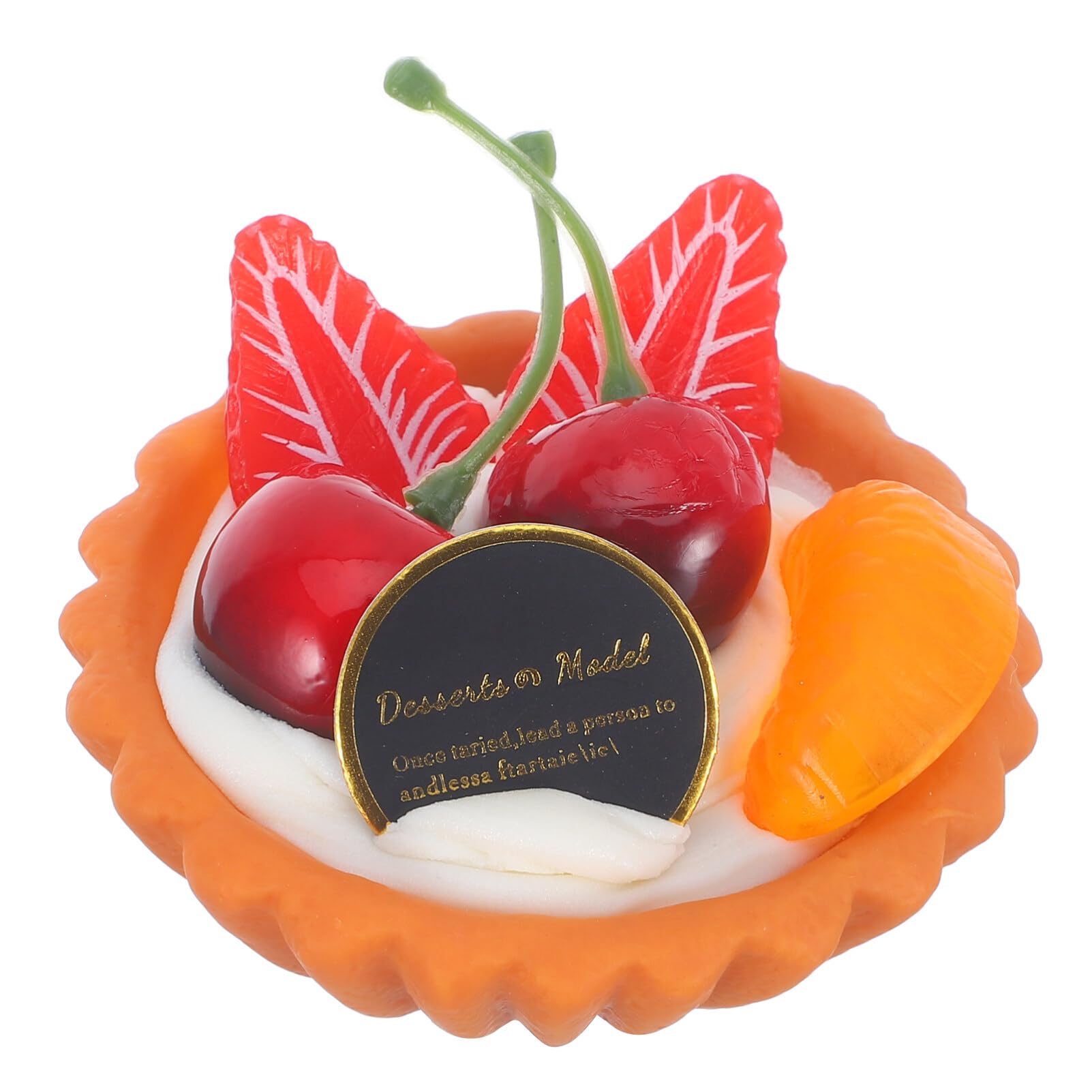 JOINPAYA Imitation Egg Tart Fake Egg Tart Lifelike Cherry Egg Tart Food Decoration Artificial Cake Dessert Home Decorations Photography Props for Bakery Shop Decor