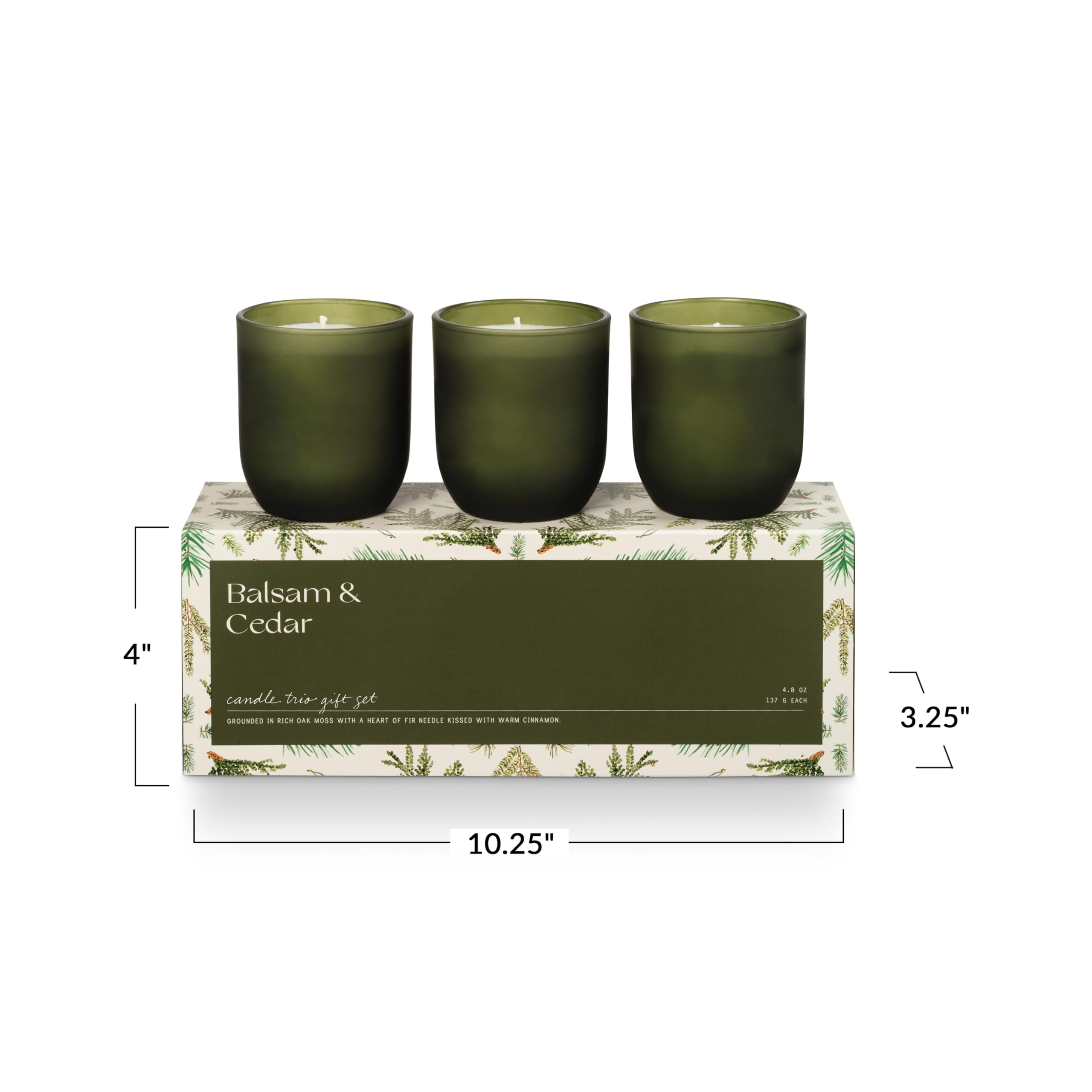 Amazon.com: Illume Candle Trio Gift Set, Balsam & Cedar