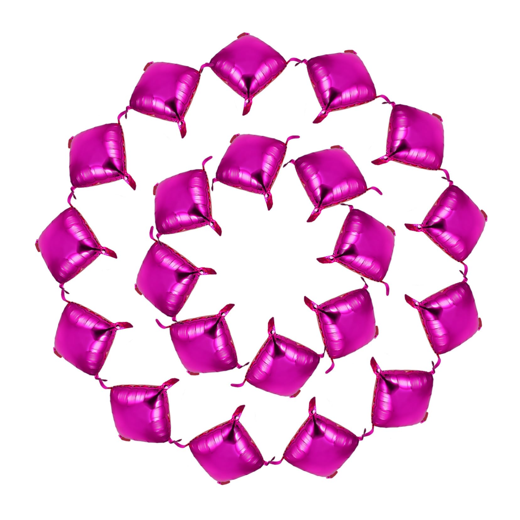 Quadratische Aufblasbare Ballons aus Aluminiumfolie | Partydekoration für Schulklassen Treffen, Brautparty, Stilvoll und Schick, 50 Stück-pack