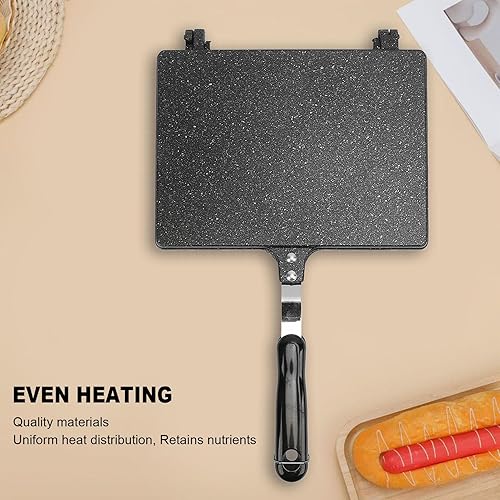 Miniatura 6 de TOPINCN Tostadora de mano de doble cara antiadherente con diseño desmontable para freír huevos y asar verduras