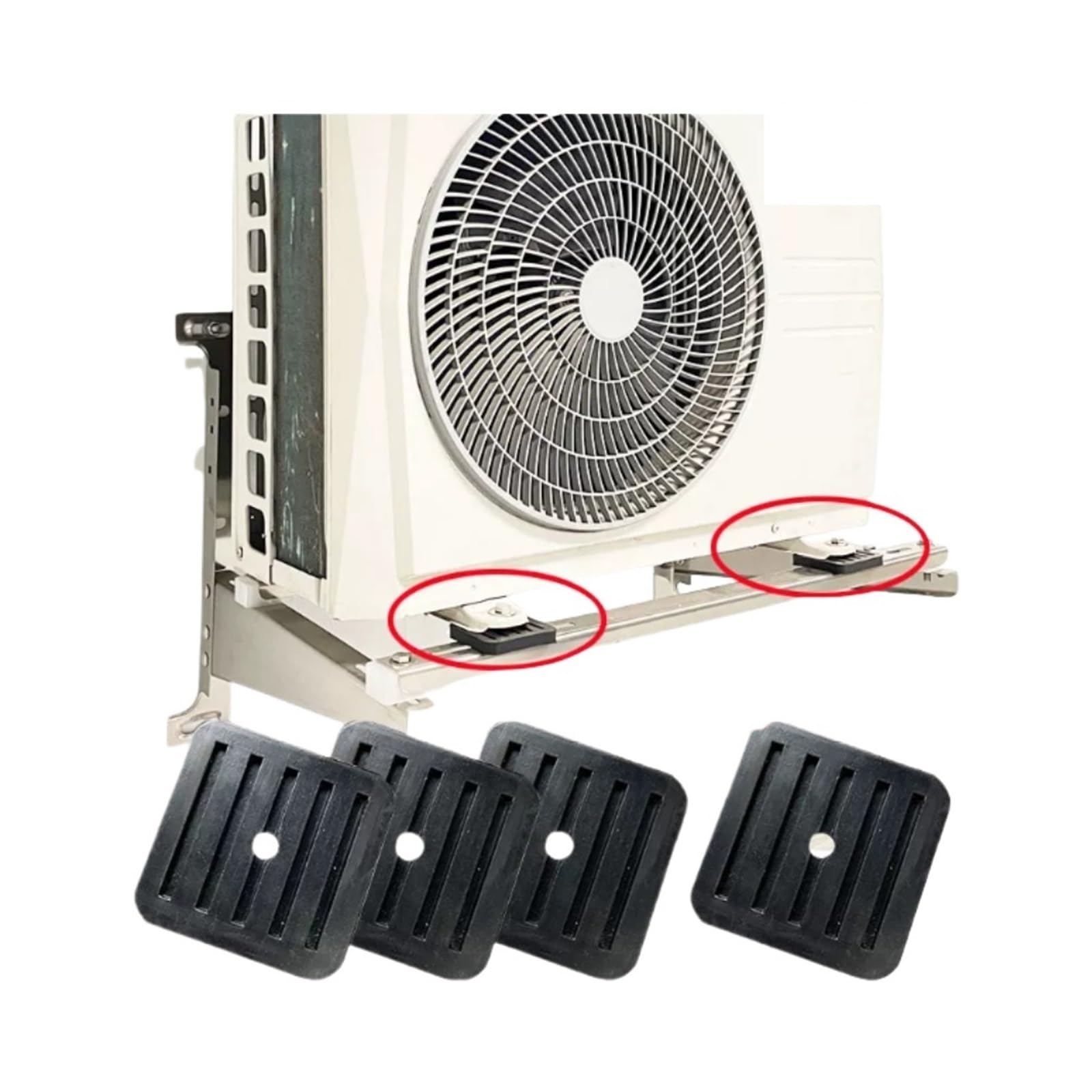 HIZON Almohadilla de Montaje Universal antivibración | For unidad exterior de aire acondicionado