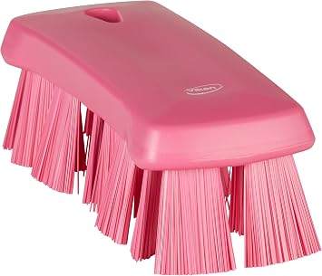 Vikan 38911 UST 6.9" Hand Brush - Stiff, Pink