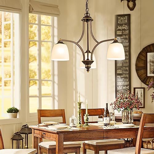 Miniatura 6 de Paquete de 3 repuestos de pantalla de vidrio esmerilado blanco, cubiertas de luz para ventilador de techo, pantallas de globos de vidrio para