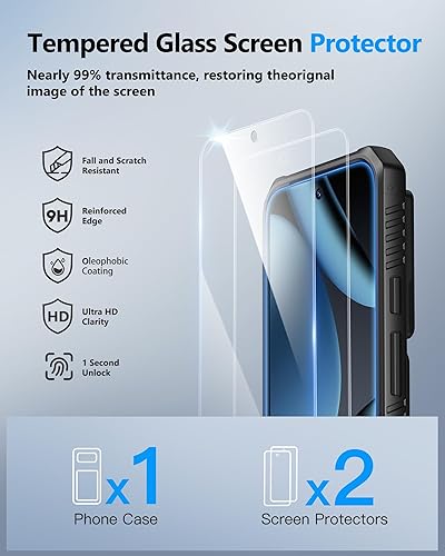 Vista 47 de ATATOO Funda tipo cartera para Google Pixel 10 Pro XL, tarjetero integrado (3-5 tarjetas) [bloqueo RFID] y cubierta de cámara deslizante, protección