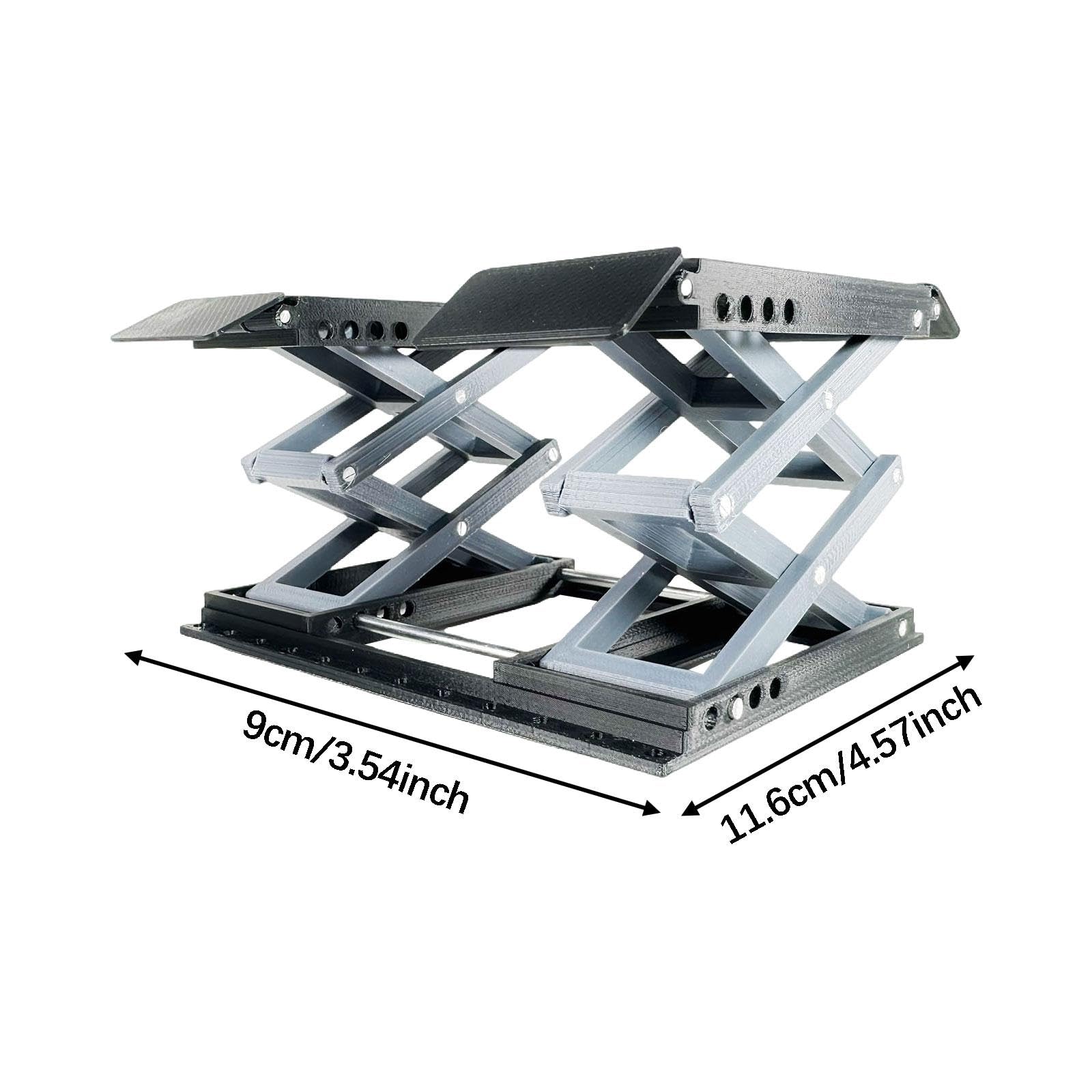 RC Car Stand Mesa Elevadora Estación de Reparación para Coche RC Compacta Accesorio Resistente de PP Adecuado para Coleccionistas Garajes V, Negro