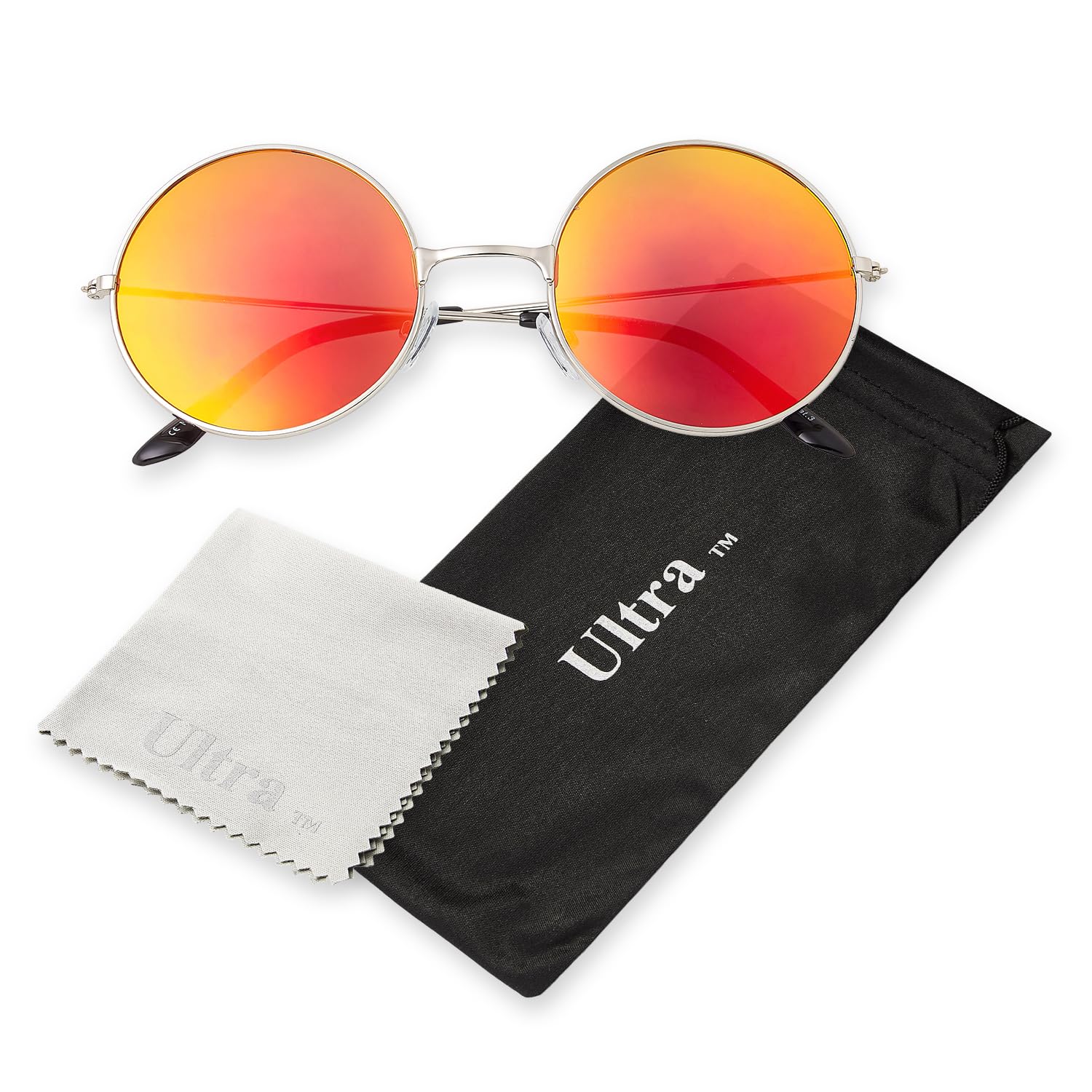 Ultra Large Round Adults Uv400 Sunglasses For Men Women - Orange