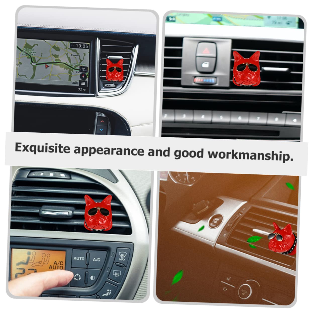ULTECHNOVO 5 Pièces Clip D'aromathérapie Diffuseur D'huiles Essentielles Diffuseur De Parfum De Voiture De Climatiseur De Voiture Clip sur Diffuseur Décor De Plâtre