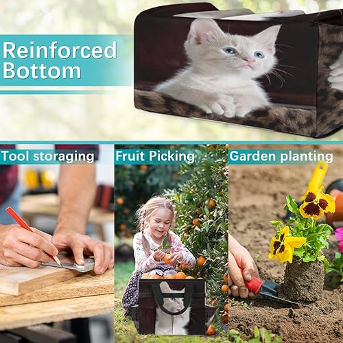 Miniatura 7 de Bolsa de herramientas de jardín para mujeres y hombres, bolsas de almacenamiento de herramientas de jardinería con 10 bolsillos, organizador de