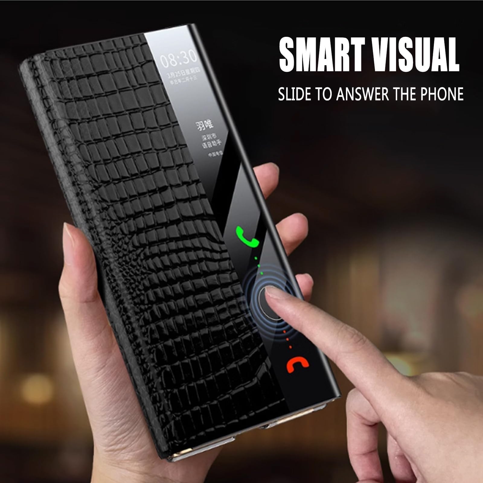 Etui na Huawei Mate XT, magnetyczna inteligentna osłona okna galwanizowana osłona ochronna na obiektyw odporny na zarysowania skórzane etui z klapką (brązowy)