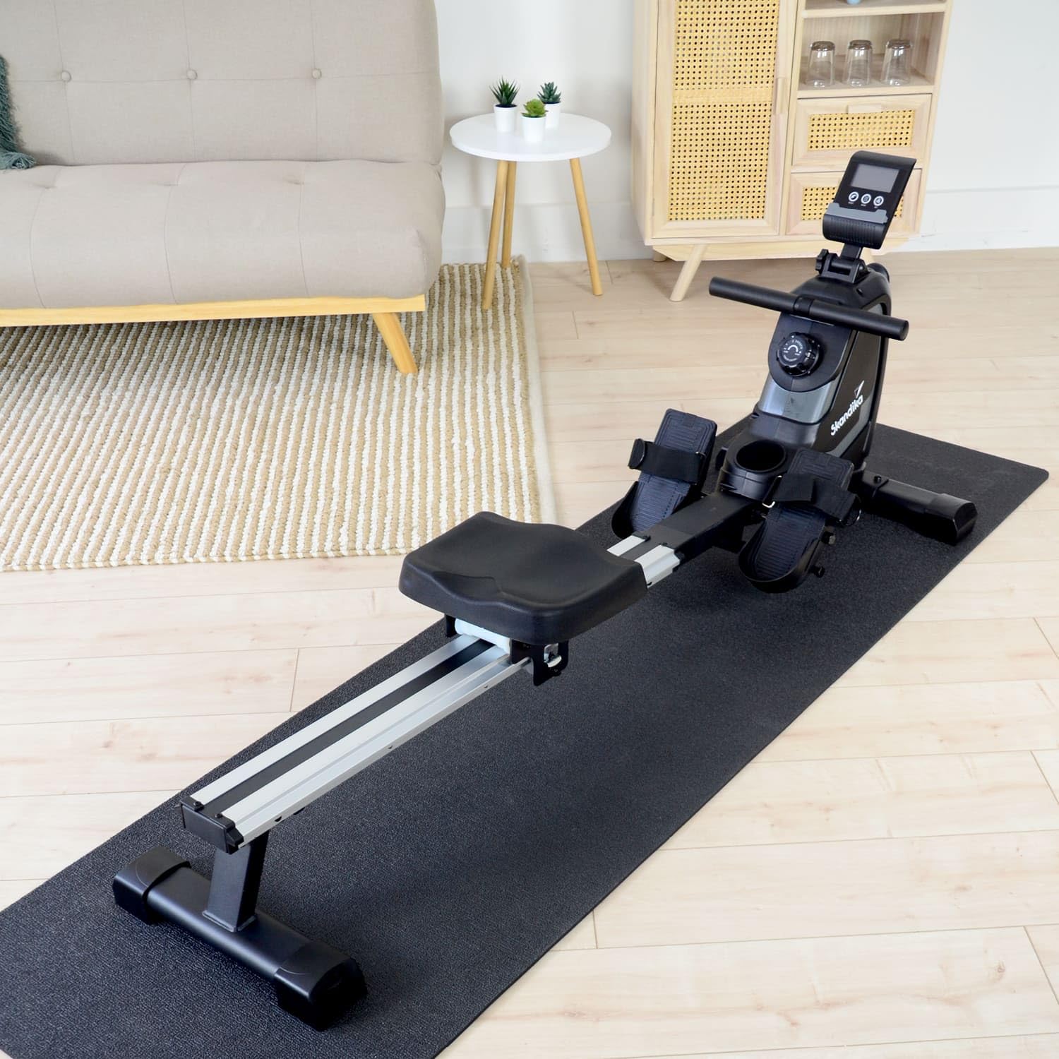 Skandika Rudergerät für Zuhause Venn | Rudermaschine mit Magnetwiderstand, 8 Widerstandsstufen, einfacher Aufbau, Bluetooth, Kinomap App kompatibel, leise & wartungsarm, Rudermaschine für zuhause