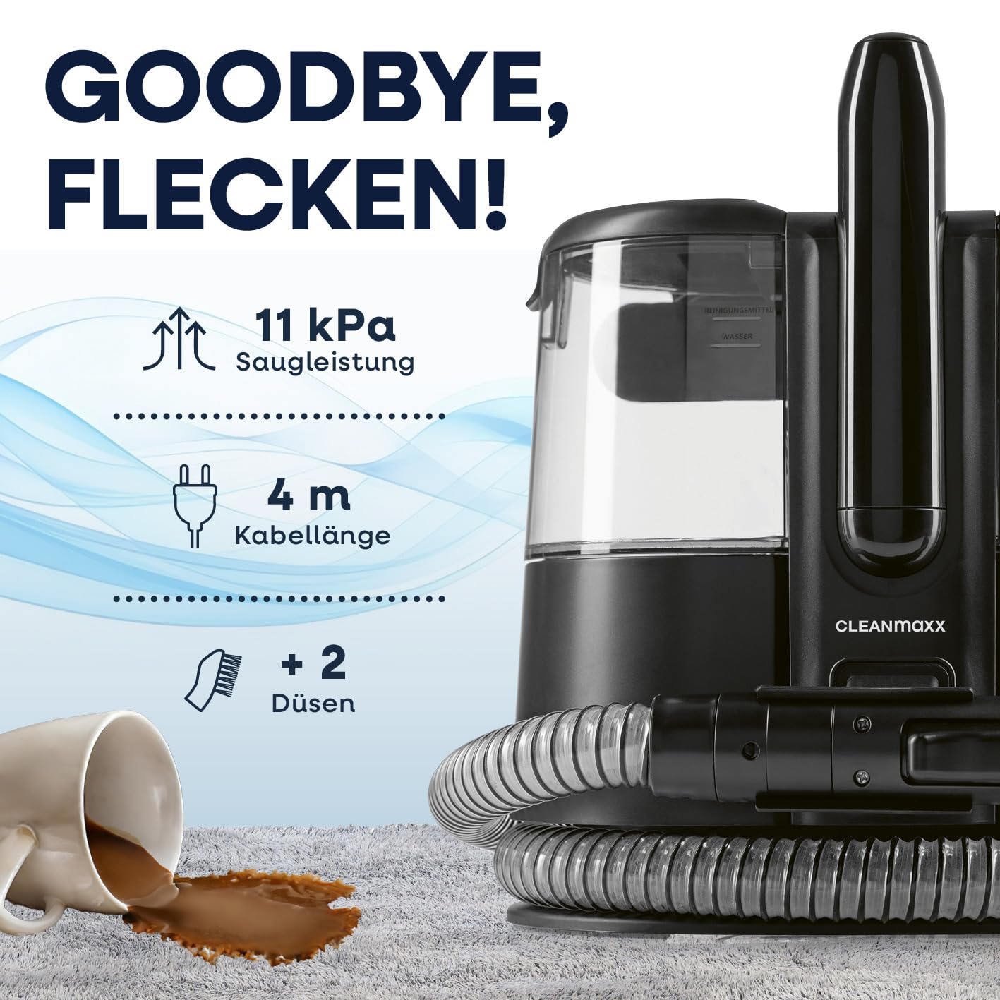 CLEANmaxx Pro Polsterreiniger Gerät 400W – Bild 2