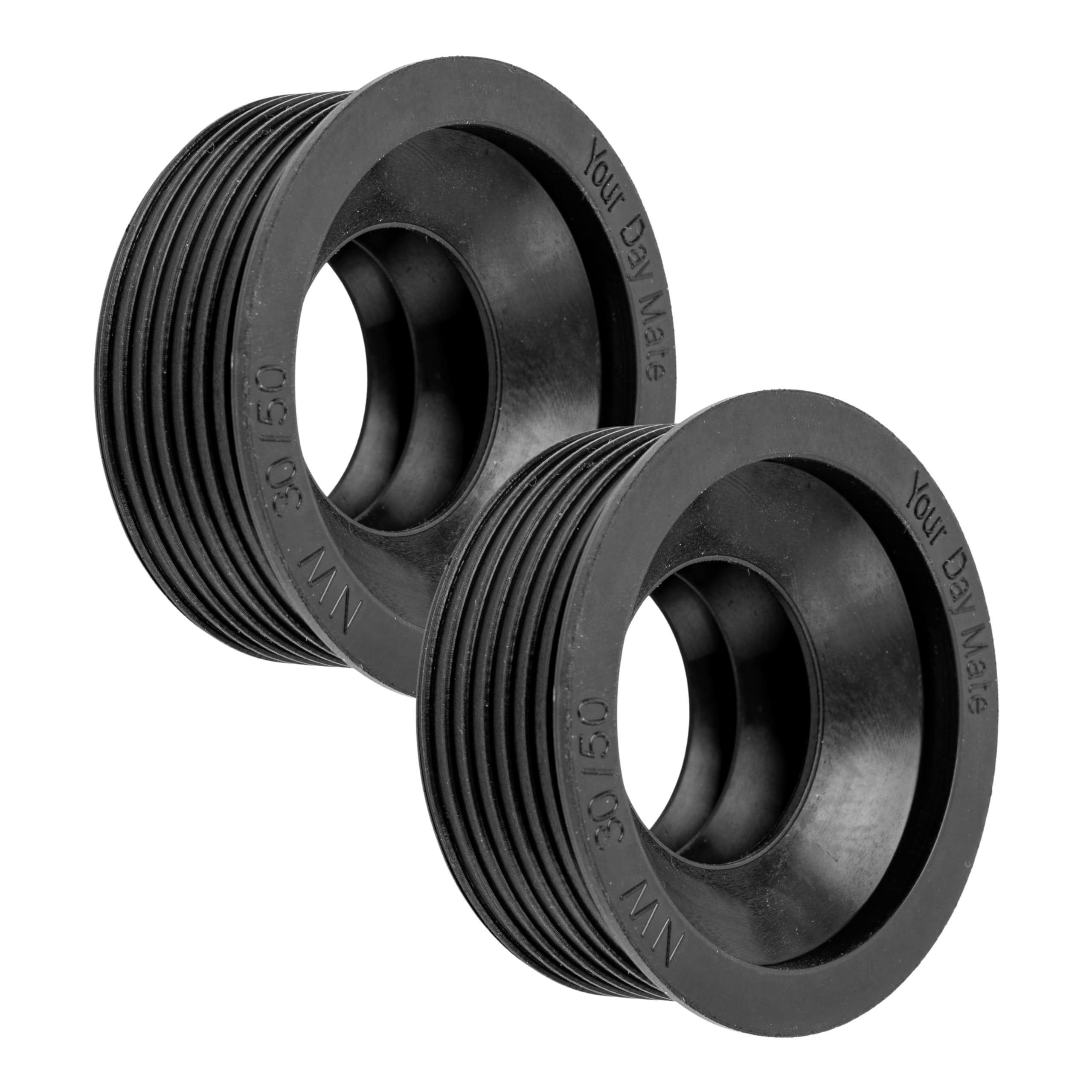 Your Day Mate Nw 30/50, 2 X Siphon Rubber Sleeve, 2 Pieces, Made Of Rubber, /50, For Dn50 Ht Drain Pipe Inside Ø 50 Mm And 1 ¼" Siphon Pipe Outside Ø 28-32 Mm, Rubber Nipple With Ø 55 Mm Stop, 25 Mm Long Siphon Seal