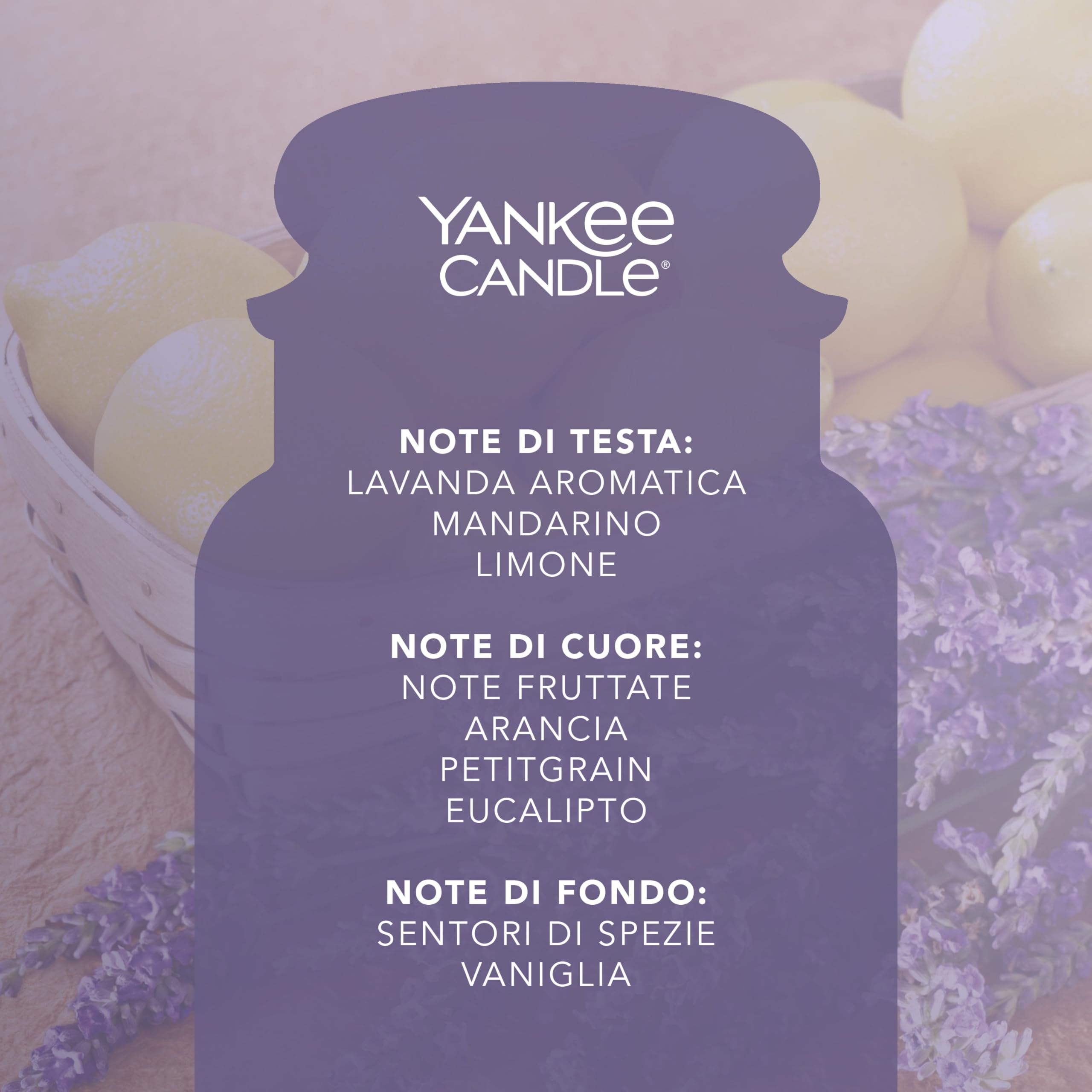 Yankee Candle Candela profumata in giara grande | Lavanda al limone | Durata Fino a 150 Ore | Regali per donne