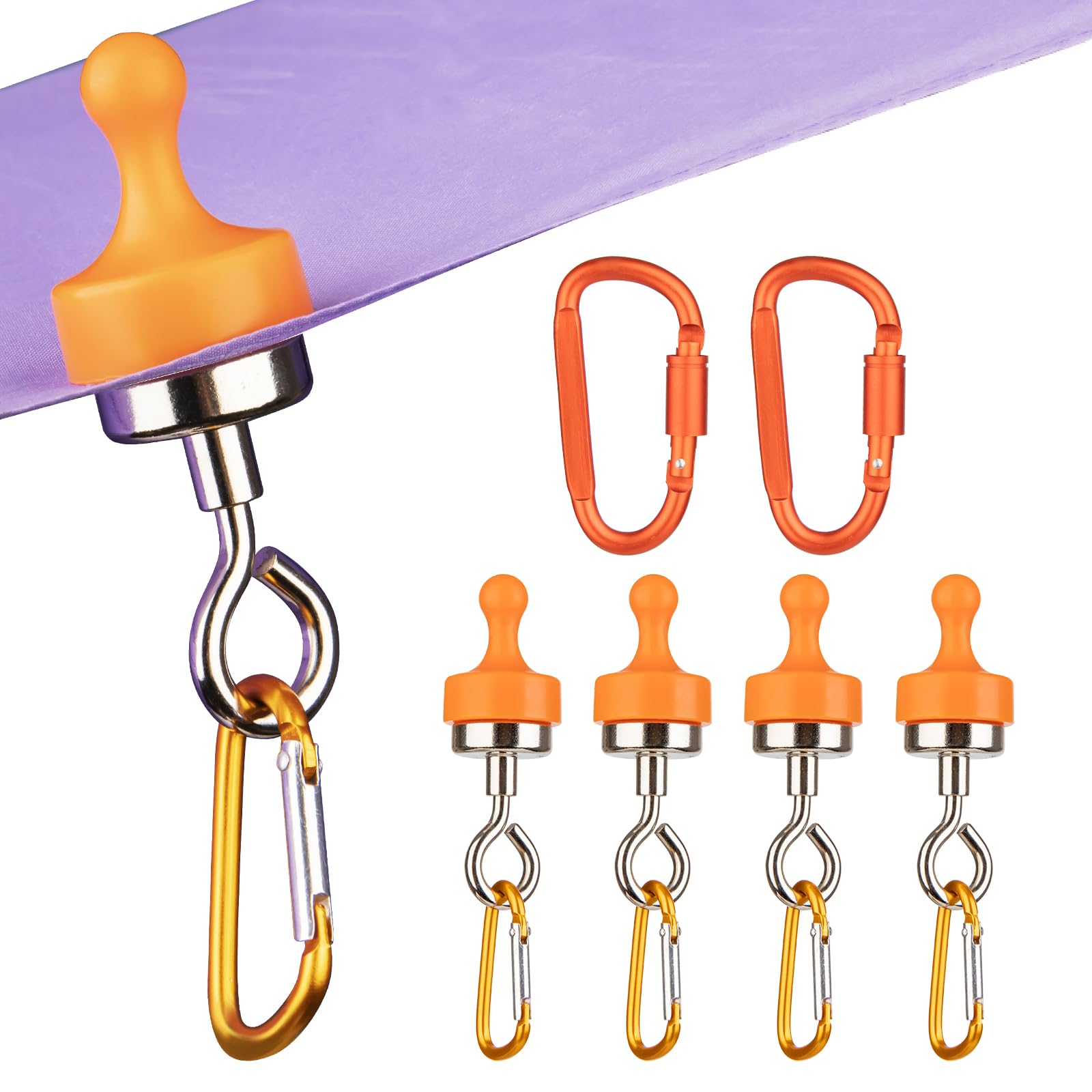 Ganchos magnéticos fuertes (naranja)