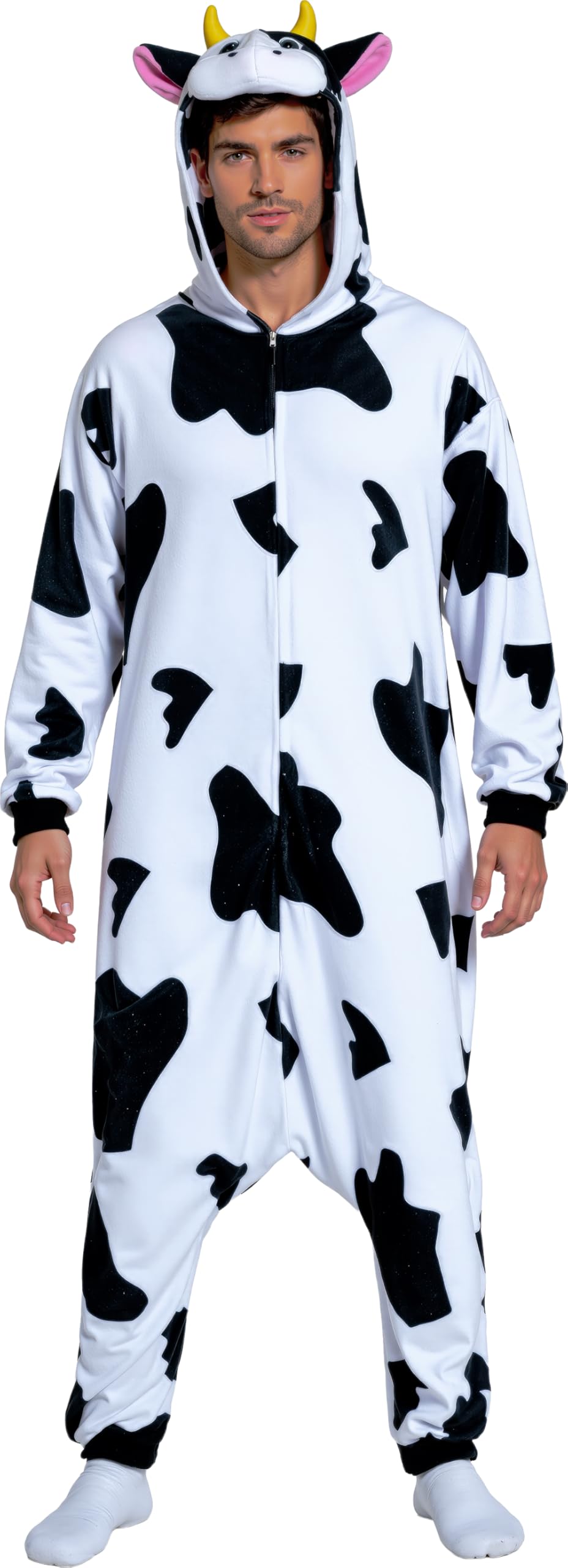 FIESTAS GUIRCA Bicolor Cow Costume for adults